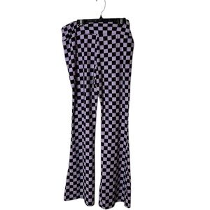 Bell bottom,high waist,Checkered pants,colorblock,cosplay, 70’s,disco,Scooby doo